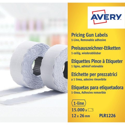 ETYKIETY DO METKOWNICY AVERY 26x12mm USUWALNE BIAŁE (10) Avery Zweckform