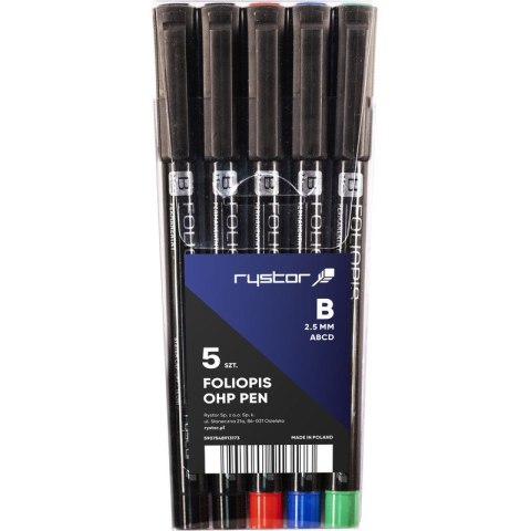 FOLIOPIS RYSTOR FB-25 3 KOLORY+2 CZARNE Rystor