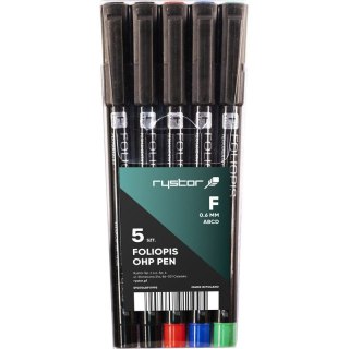 FOLIOPISY RYSTOR FF-6 3 KOLORY+2 CZARNE Rystor