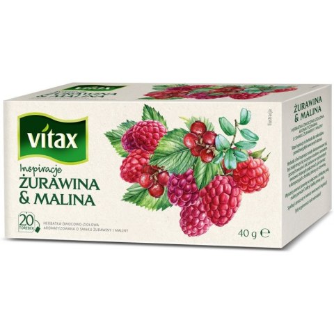 HERBATA VITAX INSPIRATIONS ŻURAWINA z MALINĄ (20) Vitax