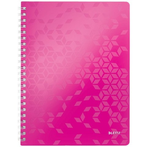 KOŁONOTATNIK LEITZ WOW A4/80K KRATKA RÓŻOWY Leitz
