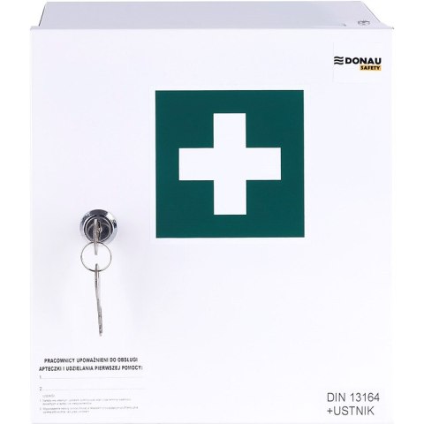 Apteczka naścienna Donau Safety 20" DIN 13164 (+ ustnik) metalowa Donau Safety