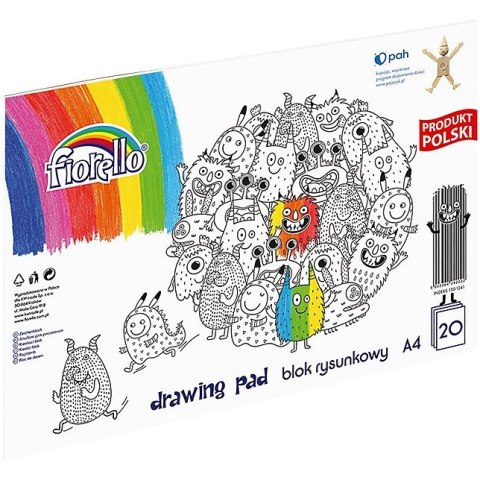 Blok rysunkowy Fiorello A4/20k biały FIORELLO