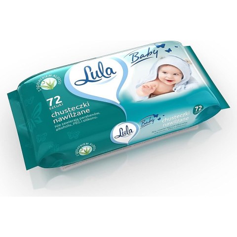 Chusteczki nawilżane Lula Baby z aloesem (72) Lula