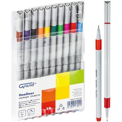 Cienkopisy Grand GR-380 10 kolorów Grand