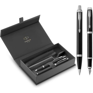 Długopis i Pióro wieczne Parker IM Black CT + etui Parker