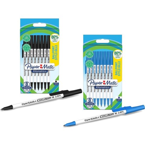 Długopisy Paper Mate Kilometrico M 1.0mm niebieski (8) Paper Mate