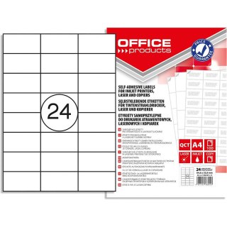 Etykiety Office Products A4 64.6x33.8mm białe (100) Office Products
