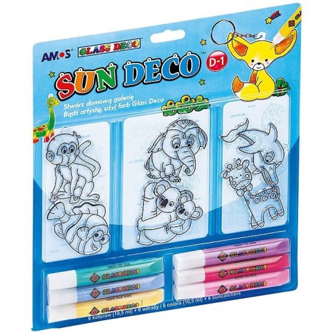 Farby witrażowe Amos Sun Deco 10.5ml x6 kolorów Amos