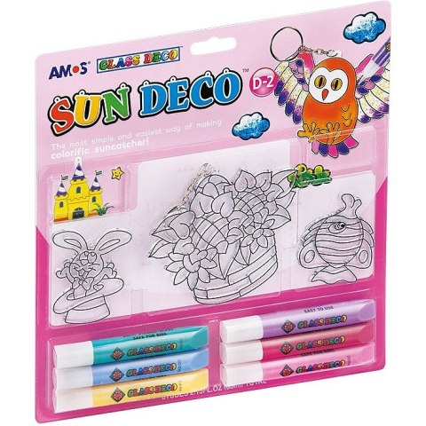 Farby witrażowe Amos Sun Deco 10.5ml x6 kolorów Amos