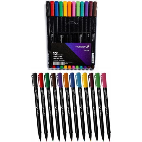 Flamastry Rystor RC-10 12 kolorów Rystor