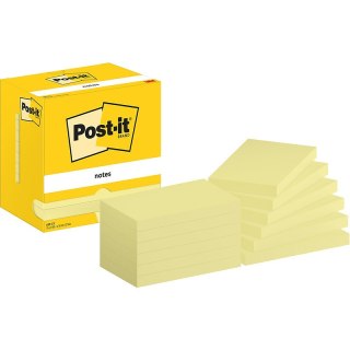 Karteczki Post-it 76x127mm (655-CY) żółte (12x100) Post-it