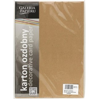 Karton ozdobny Galeria Papieru A4/230g Kraft ciemnobeżowy (20) Galeria Papieru