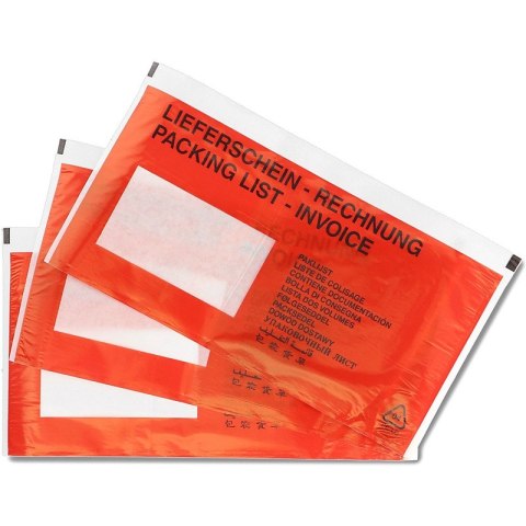 Koperty kurierskie Emerson DL transparentne czerwone (1000) Emerson