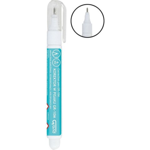 Korektor w piórze Grand GR-10M 6ml metalowa końców Grand