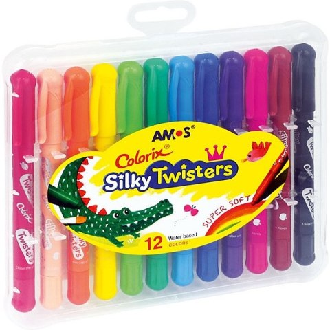 Kredki wykręcane Amos Silky Twisters 12 kolorów Amos