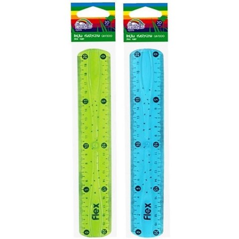 Linijka plastikowa Fiorello 20cm elastyczna FIORELLO