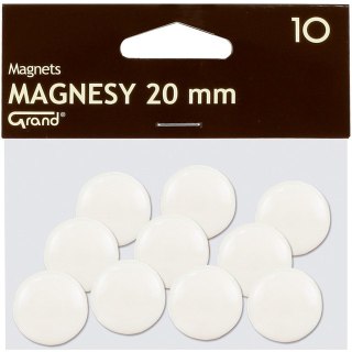 Magnesy do tablic Grand śr.20mm białe (10) Grand