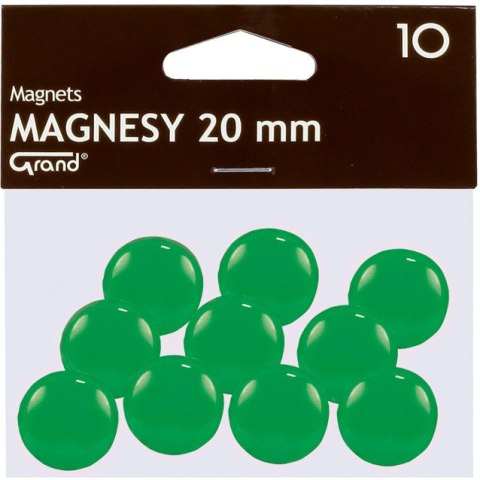 Magnesy do tablic Grand śr.20mm zielone (10) Grand