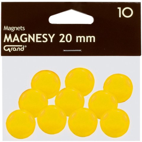 Magnesy do tablic Grand śr.20mm żółte (10) Grand