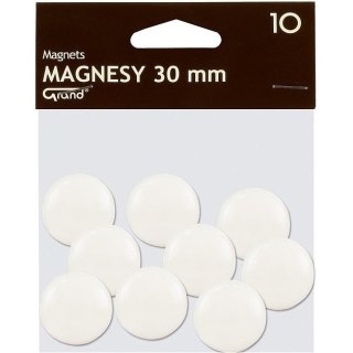 Magnesy do tablic Grand śr.30mm białe (10) Grand