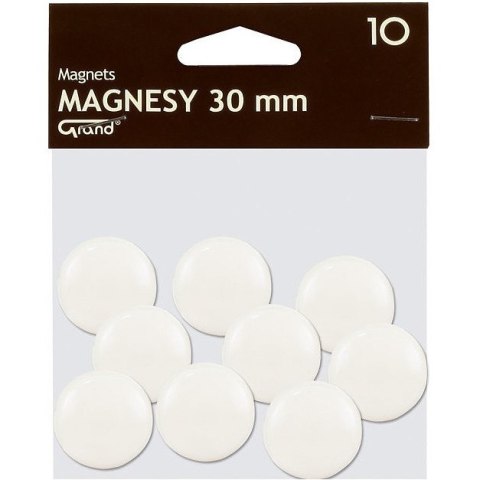 Magnesy do tablic Grand śr.30mm białe (10) Grand
