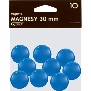 Magnesy do tablic Grand śr.30mm niebieskie (10) Grand