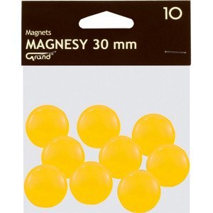 Magnesy do tablic Grand śr.30mm żółte (10) Grand