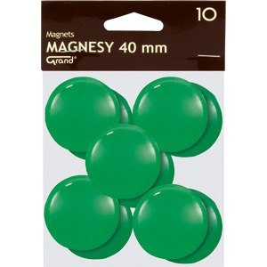 Magnesy do tablic Grand śr.40mm zielone (10) Grand
