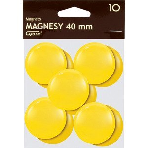 Magnesy do tablic Grand śr.40mm żółte (10) Grand