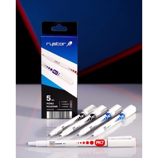 Pióra kulkowe Rystor PK7 0.7mm 3 kolory (5) Rystor