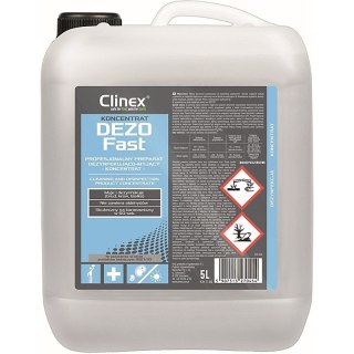 Profesjonalny koncentrat do mycia i dezynfekcji CLINEX Dezofast 5L, bakteriobójczy, wirusobójczy, grzybobójczy, skoncentrowany Clinex