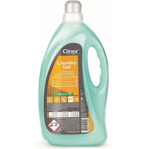 Profesjonalny żel do prania CLINEX LAUNDRY GEL, FRESH, 3l Clinex