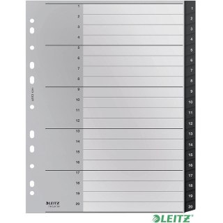 Przekładki PP Leitz Recycle A4 Maxi 1-20 czarne Leitz