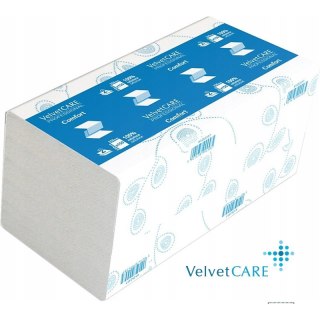 Ręczniki składane Velvet Care V-Fold 2w celuloza białe (150) Velvet