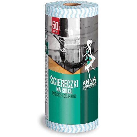 Ściereczki na rolce Anna Zaradna niebieskie (50) ANNA ZARADNA