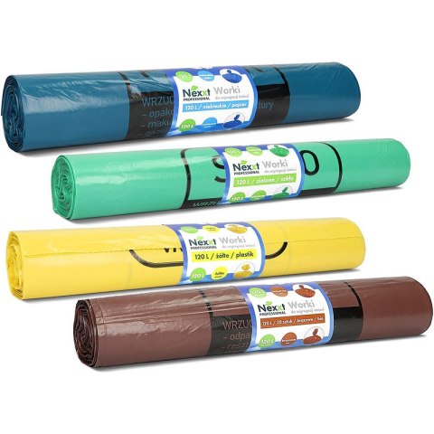 Worki na śmieci Nexxt 120L LDPE niebieskie (20) NEXXT