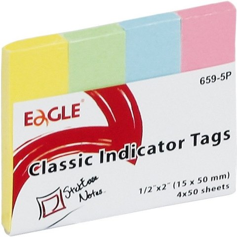 Zakładki Eagle 15x50mm 4 kolory (4x50) Eagle