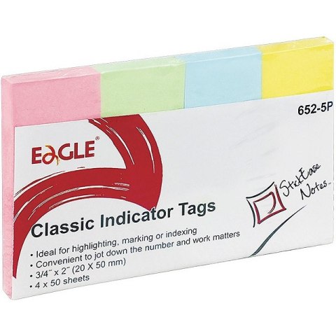 Zakładki Eagle 20x50mm 4 kolory (4x50) Eagle