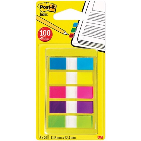 Zakładki Post-it 11.9x43.1mm 5 kolorów (5x20) Post-it Zakładki Post-it 11.9x43.1mm 5 kolorów (5x20) Post-it