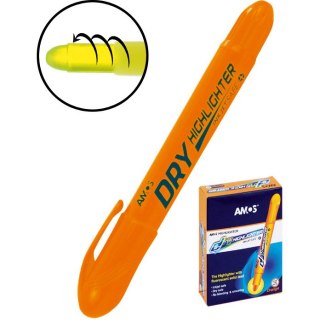 Zakreślacz w sztyfcie Amos Dry pomarańczowy Amos