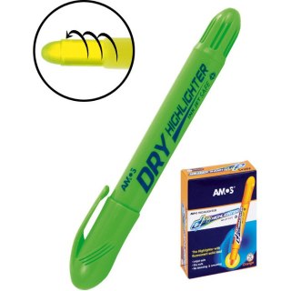 Zakreślacz w sztyfcie Amos Dry zielony Amos