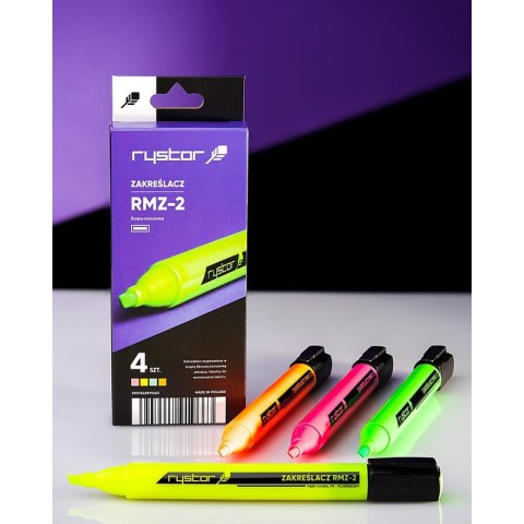 Zakreślacze Rystor RMZ-2 4 kolory Rystor