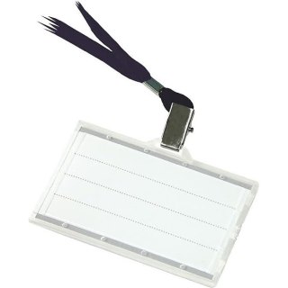 Identyfikator Donau 56x90mm PCV z taśmš czarnš Donau