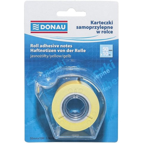 Karteczki w rolce Donau 50mm/10m jasnożółte Donau