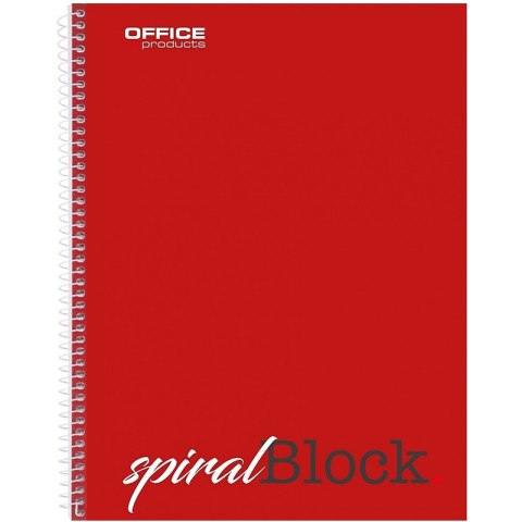 Kołonotatnik Office Products A4/80k linia bordowy Office Products