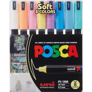 Markery z farbą plakatową Uni POSCA PC-1MR 8 kolor Uni