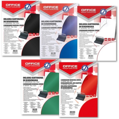 Okładki do bindowania OFFICE PRODUCTS, karton, A4, Office Products