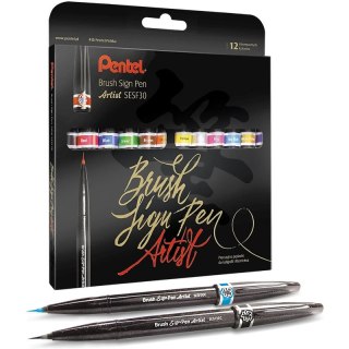Pisaki pędzelkowe Pentel Brush Sign Pen Artist SES Pentel