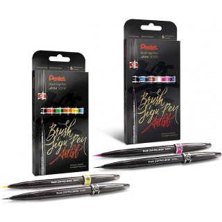 Pisaki pędzelkowe Pentel Brush Sign Pen Artist SES Pentel